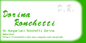 dorina ronchetti business card